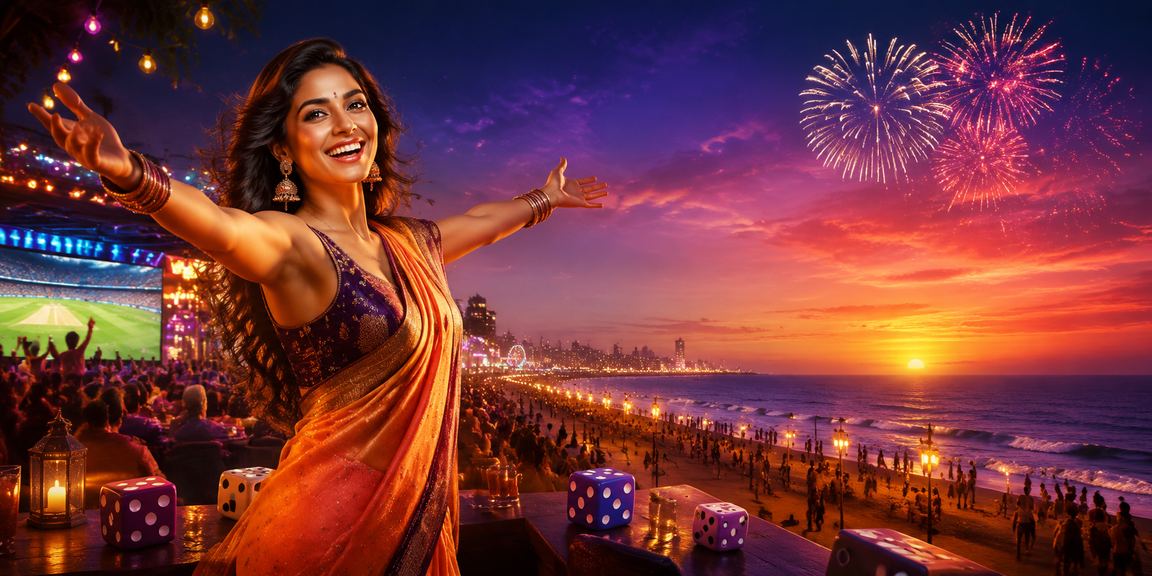 Vibrant cricket stadium crowd celebrating IPL match in India